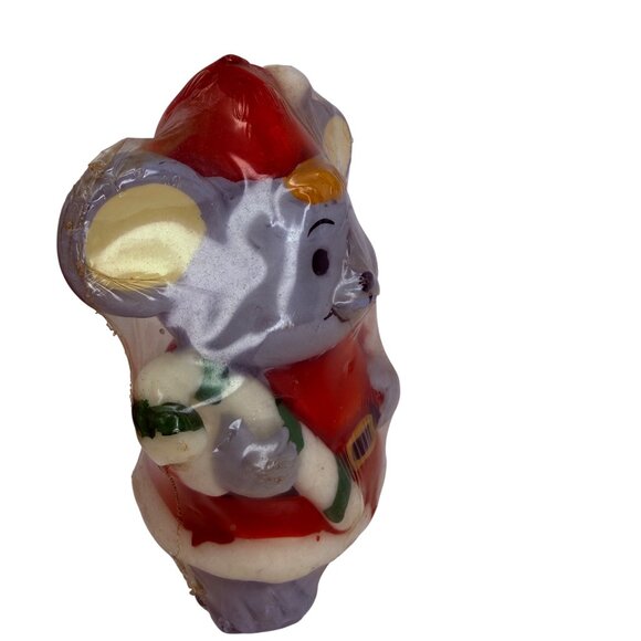 Vintage Beacon Hill Santa Mouse Christmas Candles in Original Wax Wrap Pair - Picture 2 of 13